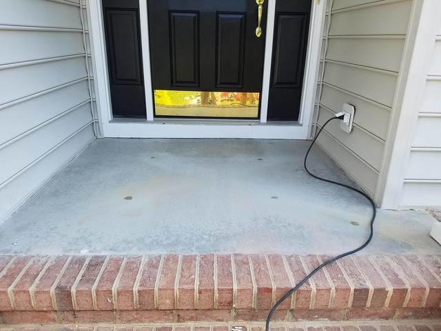 PolyLevel makes all the difference for these homeowners in Quantico, MD. This their newly level front porch.