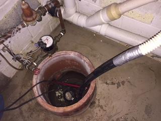 Old sump system replaced