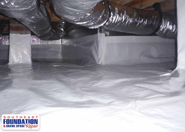 CleanSpace Crawl Space Encapsulation System Installed