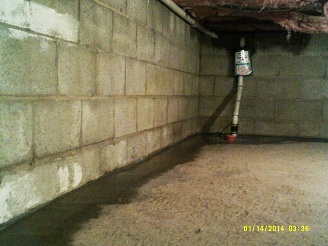 WaterGuard Drainage and SuperSump in Greenwich Basement