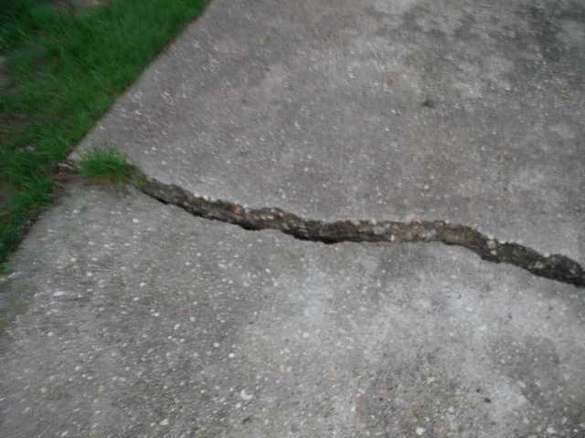 Crack forms as a result of Concrete Sinking in Dover, DE