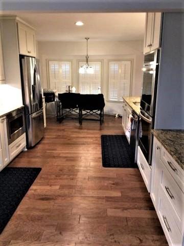 Beautiful hardwood floors installed.