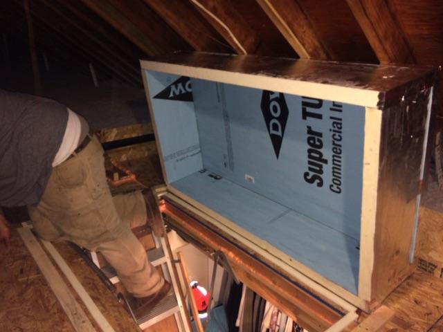 Covering the attic stair cavity with an airtight, insulated hatch will slow down the movement of air through that area dramatically and keep the inside of the house comfortable.