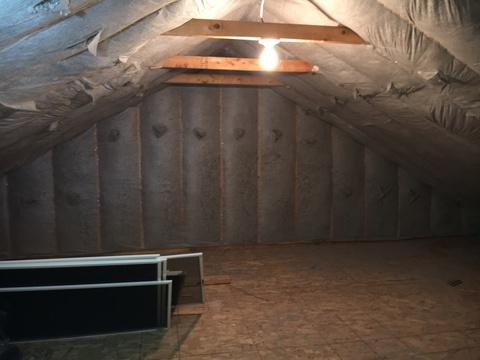 Completed Attic with Dense Packed Cellulose