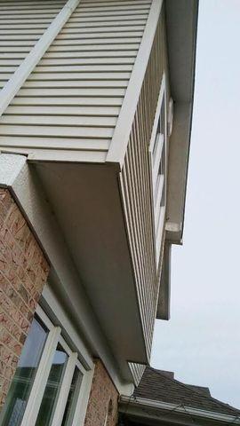 underside of the overhanging second floor