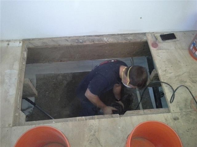Digging for Pier Installation