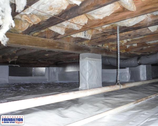 The added protection on SilverGlo Panel Insulation insures that the crawl space is well insulated using an R-11 insulation.