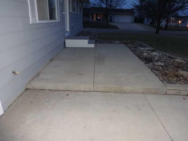 Concrete stoop had sunk over 6 inches