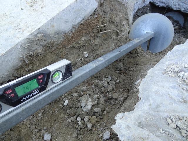 Level Measurement During Helical Install