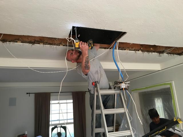 Projector ceiling work