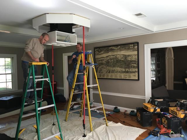 finishing projector install