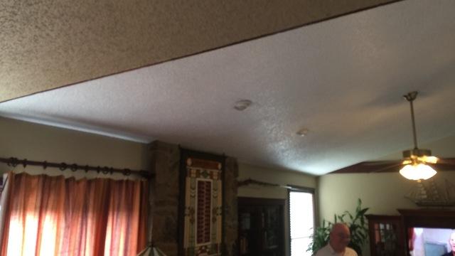 Interior repairs after water damage from a leaky roof