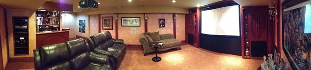 Panoramic view of theater room