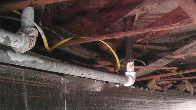 Pipes rusting under the house