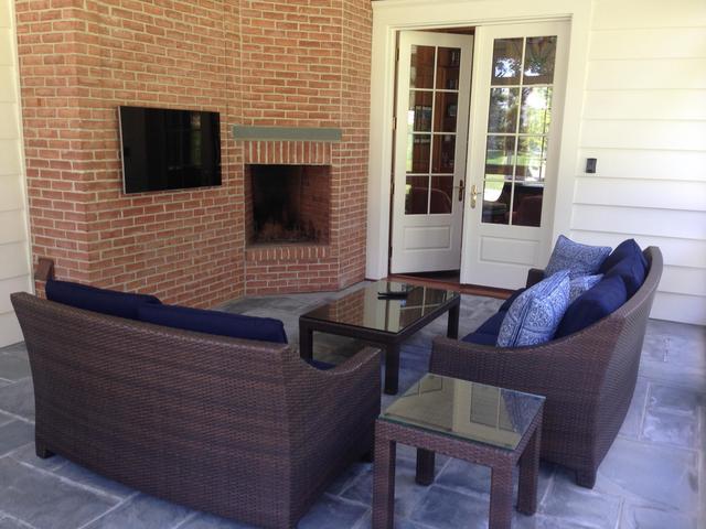 TV Installation on Brick Wall