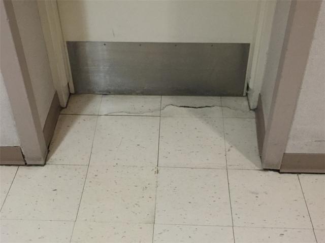 Cracking in the Floor at Nanticoke Memorial Hospital in Seaford, DE