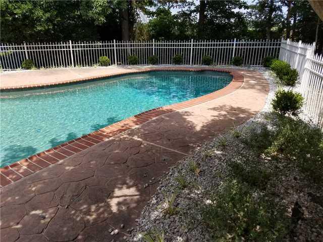 Stamped Concrete Appearance Preserved and Pool Deck Raised in Waldorf, MD