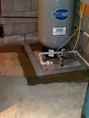 Drainage installed around utility in Guilford basement
