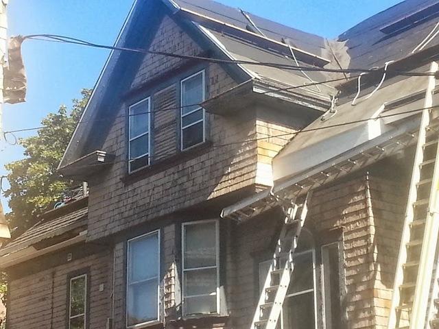 Composite Slate Roof During