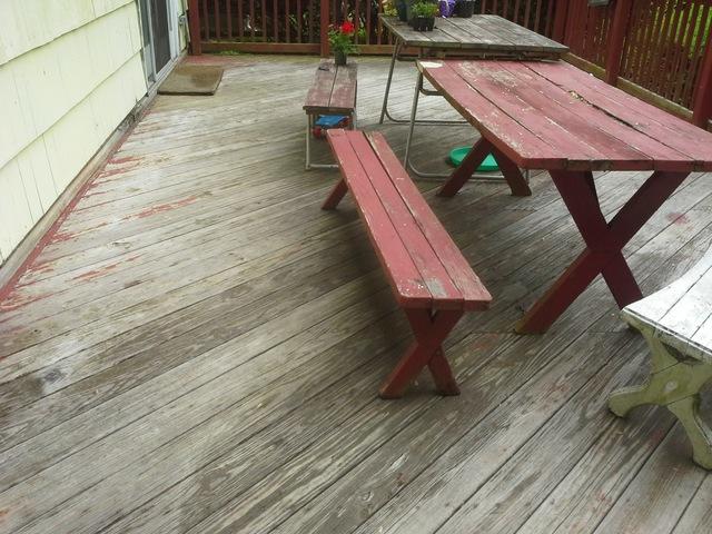 Rear deck before