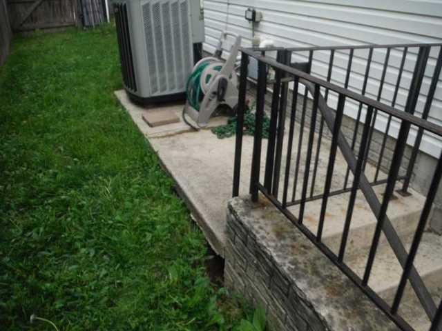 Ground has Washed Away Beneath this Concrete Slab in Pasadena, MD