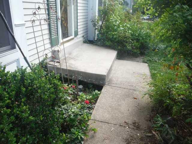 The ground had given away beneath this stoop in Laurel, MD. This homeowner could face the long term and costly option of a new concrete pour of a call the DryZone could fix everything in the matter of a few minutes.