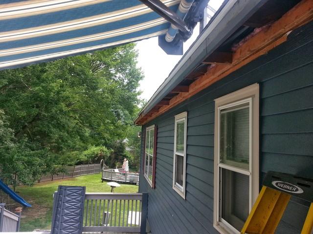 Sofit vent installation during