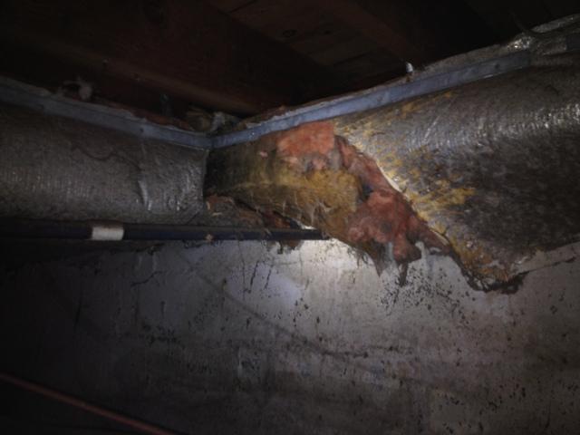 Torn Duct Insulation