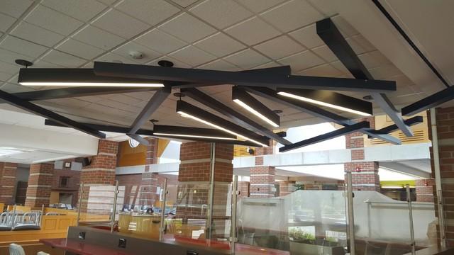 Eating area lighting Installation in Geneva