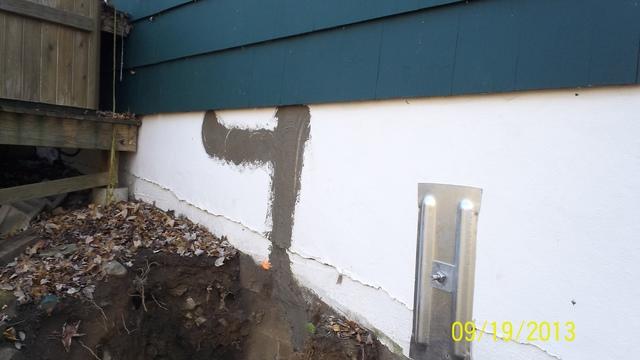 Wall anchor crack repair in Woodbridge CT
