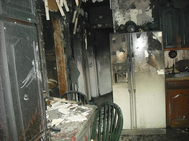 Kitchen Damaged by Fire