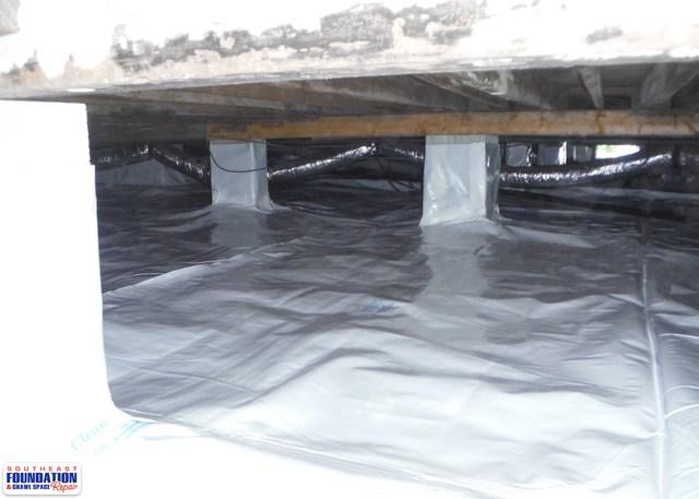 When Southeast Foundation and Crawl Space Repair installs the CleanSpace Encapsulation System we seal off the crawl space from outside elements like water vapor and air entering the crawl space.