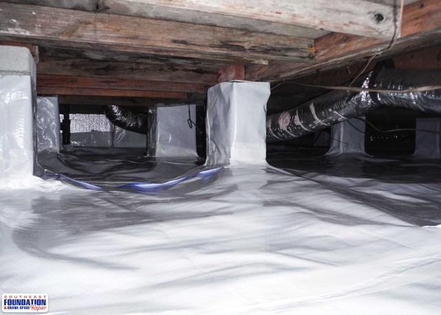 The CleanSpace Encapsulation System keeps bugs and critters out of the crawl space by taking away the moist environment that they thrive in.