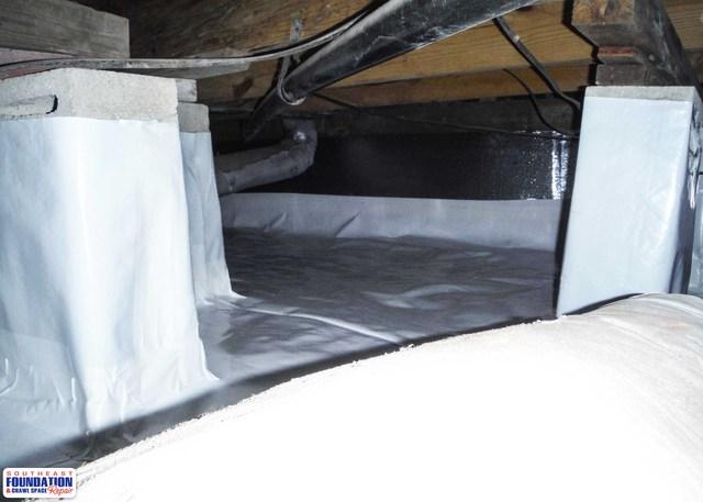 When the crew at Southeast Foundation and Crawl Space Repair installs the CleanSpace Encapsulation System they remove the debris out of the crawl space making the area as level as possible for an attractive crawl space.