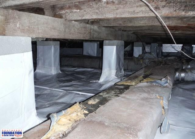 By installing the CleanSpace Encapsulation System we are able to seal off the crawl space from outside elements like water vapor and air entering the crawl space.