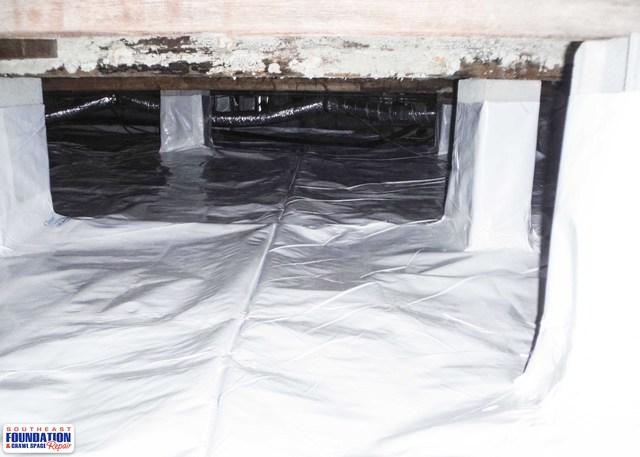 By sealing off the crawl space we are able to keep the relative humidity under 55% preventing mold and mildew growth.