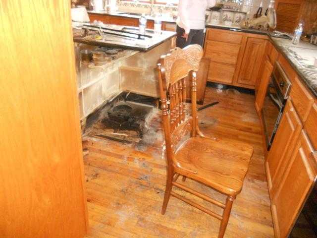 Kitchen Fire Damage in Brookfield