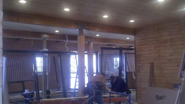 Stained ceiling After