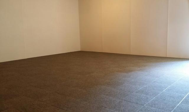 WOW, look at this transformation! BrightWall panels and ThermalDry Carpet made this space warm and inviting.