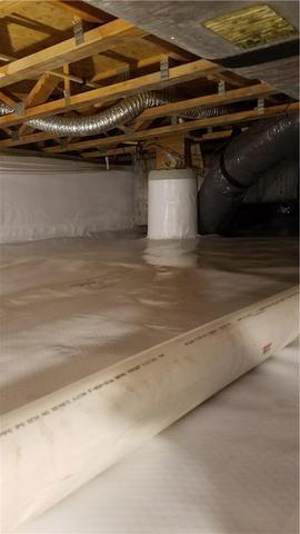 Clean Space Flooring in a Crawl Space in Ocean View, DE