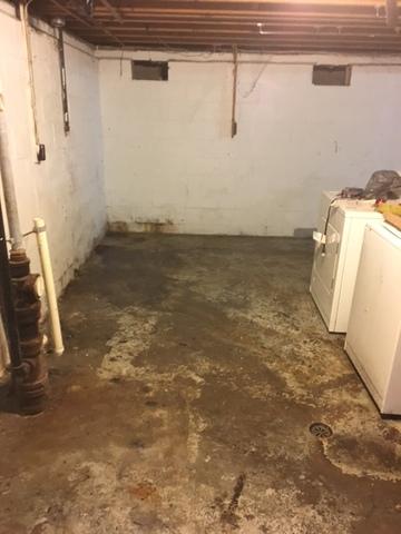 Wet and Muddy Basement Floor