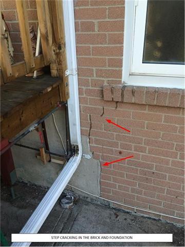 House settlement causing the bricks to crack.