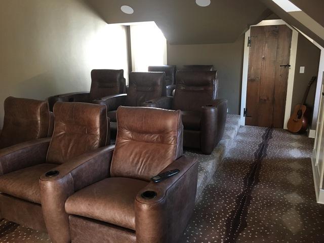 Home Theater Room Seating Installed in New Canaan