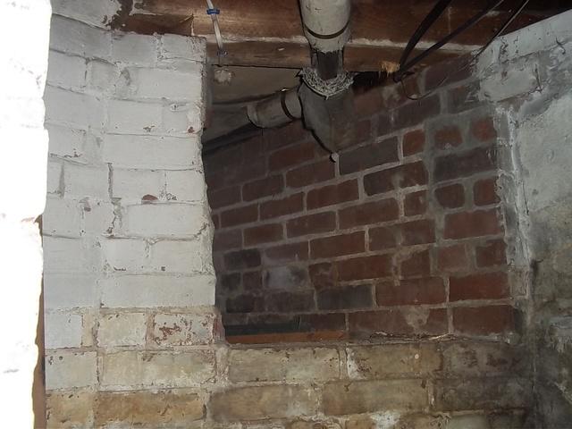 Moldy Brick Crawlspace in Willimantic, CT