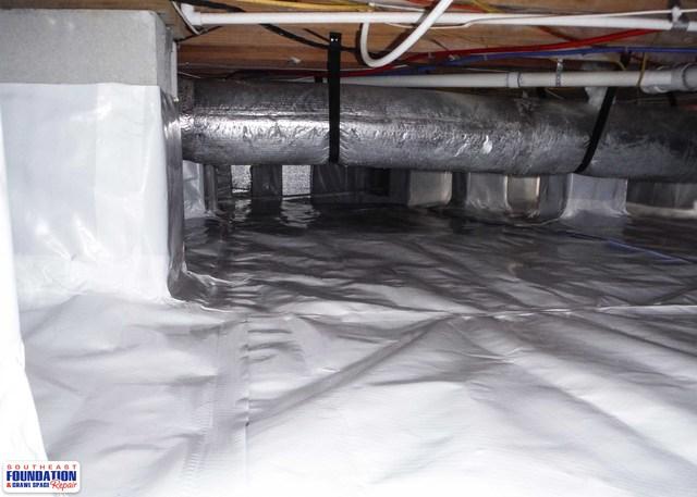 Completed Crawl Space Encapsulation System