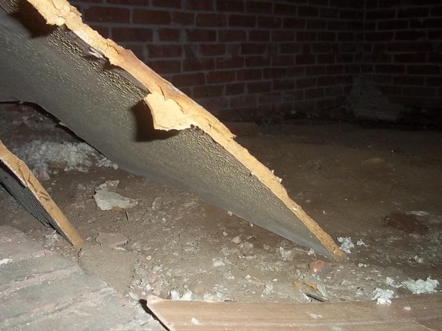 Rotting Insulation in a Brick Crawlspace- Willimantic, CT