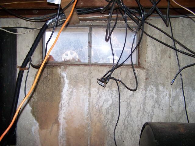 <p>Basement windows are most often made out of steel or wood. As these materials age, they will begin to rust, corrode, and decay. This will cause leaks, as seen in this picture from Beacon Falls, CT.</p>