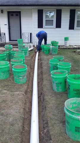 Trench Dug For Discharge Line