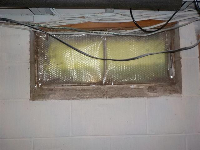 Poorly Covered Basement Window