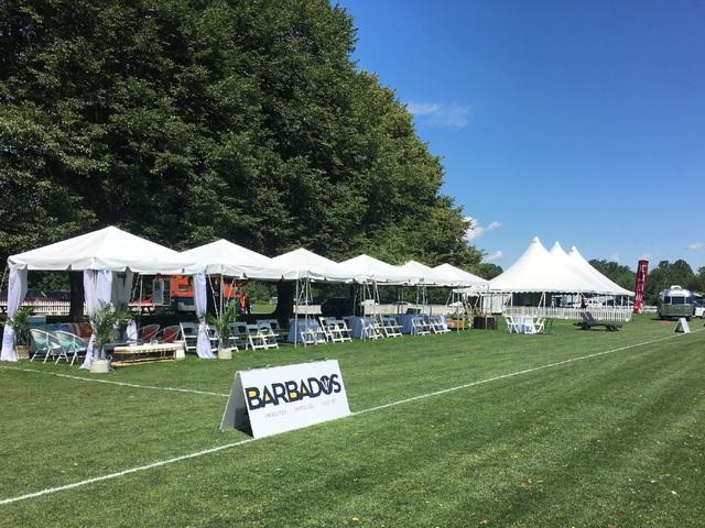 Setting up the booth in Greenwich, CT